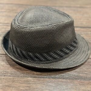 DPC DORFMAN PACIFIC CO gray Fedora woven‎ Hat Size M Medium, GUC